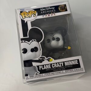 Funko Pop! Disney Archives Plane Crazy Minnie Black and White Vinyl - great gift